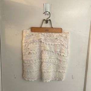 White House Black Market layered lace skirt